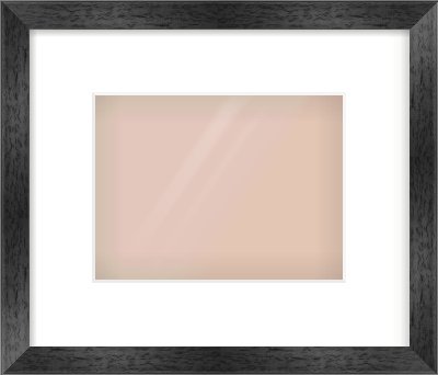 Black Flat Frame for 8 × 6in artwork, with Smooth White Single Mount