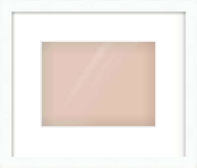 White Flat Frame for 8 × 6in artwork, with Smooth White Single Mount