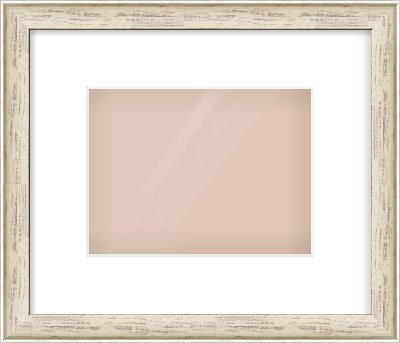 Champagne Silver with Black Sides Cushion Frame for 8 × 6in artwork, with Smooth White Single Mount