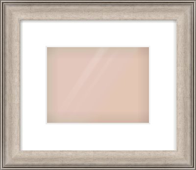 Champagne Silver Scoop Frame for 8 × 6in artwork, with Smooth White Single Mount