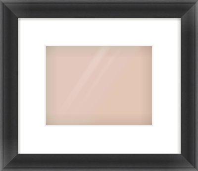Black Scoop Frame for 8 × 6in artwork, with Smooth White Single Mount
