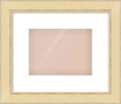 Gold Flat Frame for 8 × 6in artwork, with Smooth White Single Mount