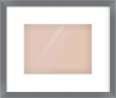 Grey Flat Frame for 8 × 6in artwork, with Smooth White Single Mount