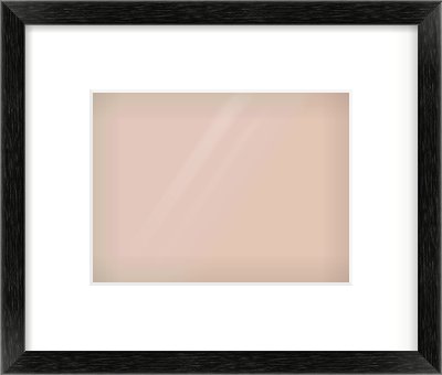 Black Wood Grain Flat Frame for 8 × 6in artwork, with Smooth White Single Mount