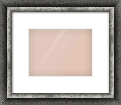 Black / Pewter Reverse Frame for 8 × 6in artwork, with Smooth White Single Mount