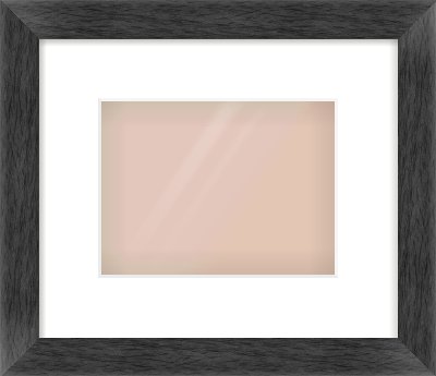 Black Flat Frame for 8 × 6in artwork, with Smooth White Single Mount
