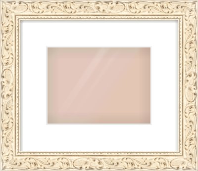 White Decorative Frame for 8 × 6in artwork, with Smooth White Single Mount