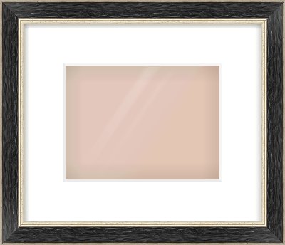 Black & Champagne Silver Reverse Frame for 8 × 6in artwork, with Smooth White Single Mount