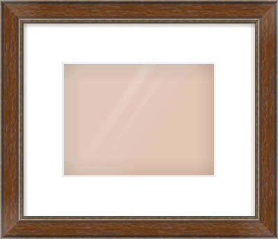 Walnut / Pewter Reverse Frame for 8 × 6in artwork, with Smooth White Single Mount