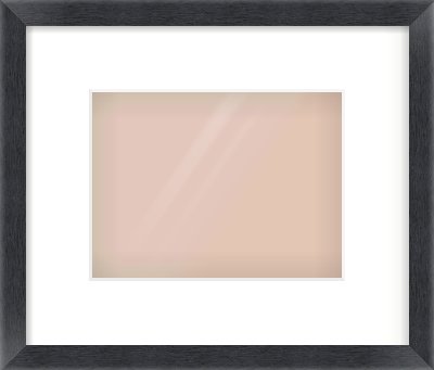 Black Wood Grain Flat Frame for 8 × 6in artwork, with Smooth White Single Mount