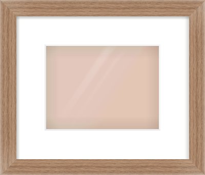Walnut Flat Frame for 8 × 6in artwork, with Smooth White Single Mount