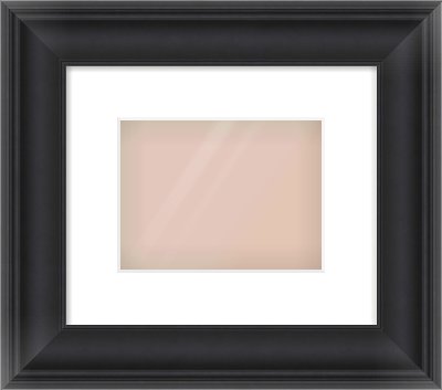Black Scoop Frame for 8 × 6in artwork, with Smooth White Single Mount