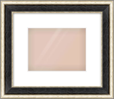 Black & Champagne Silver Spoon Frame for 8 × 6in artwork, with Smooth White Single Mount