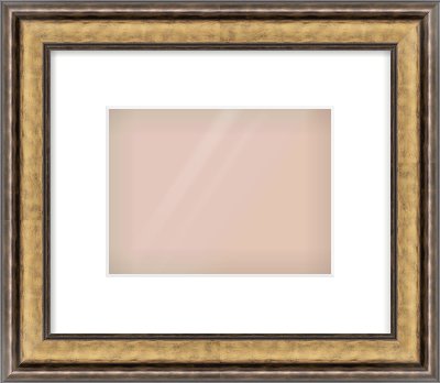 Gold Spoon Frame for 8 × 6in artwork, with Smooth White Single Mount