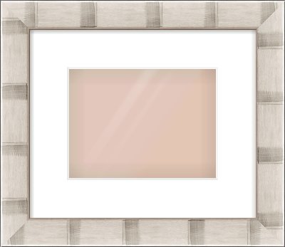 Silver Flat Frame for 8 × 6in artwork, with Smooth White Single Mount