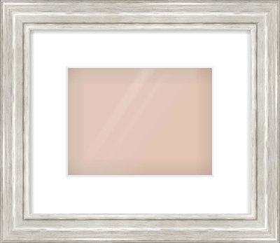Silver Scoop Frame for 8 × 6in artwork, with Smooth White Single Mount