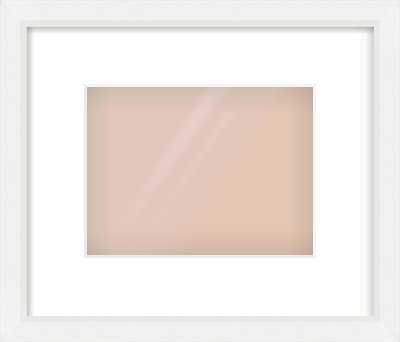 White Beveled Frame for 8 × 6in artwork, with Smooth White Single Mount