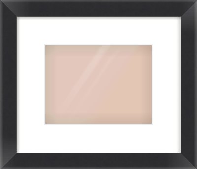Black Flat Frame for 8 × 6in artwork, with Smooth White Single Mount