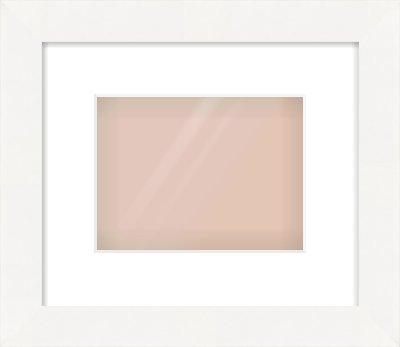 White Flat Frame for 8 × 6in artwork, with Smooth White Single Mount