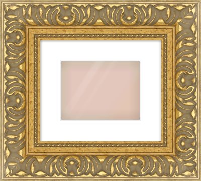 Gold Reverse Frame for 8 × 6in artwork, with Smooth White Single Mount