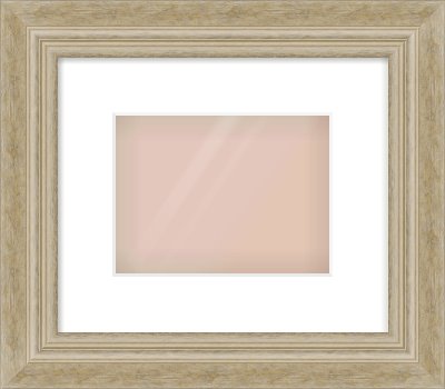 Ivory Scoop Frame for 8 × 6in artwork, with Smooth White Single Mount