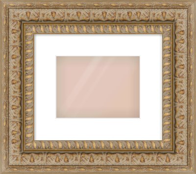 Gold Reverse Frame for 8 × 6in artwork, with Smooth White Single Mount