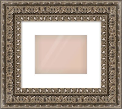 Silver Reverse Frame for 8 × 6in artwork, with Smooth White Single Mount