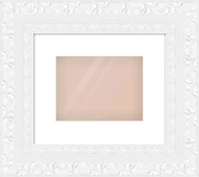 White Reverse Frame for 8 × 6in artwork, with Smooth White Single Mount