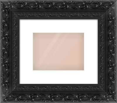 Black Reverse Frame for 8 × 6in artwork, with Smooth White Single Mount