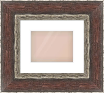 Brown Reverse Frame for 8 × 6in artwork, with Smooth White Single Mount