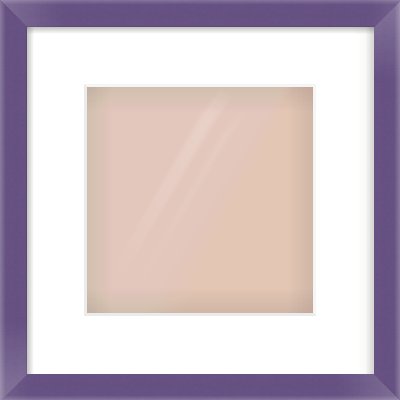 Purple Paint Flat Frame for 8 × 8in artwork, with Smooth White Single Mount
