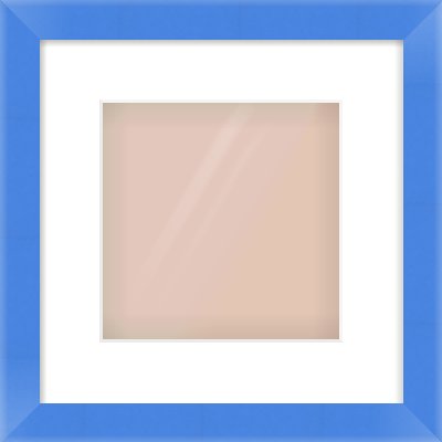 Light Blue Paint Flat Frame for 8 × 8in artwork, with Smooth White Single Mount