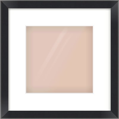 Black/Silver Flat Frame for 8 × 8in artwork, with Smooth White Single Mount