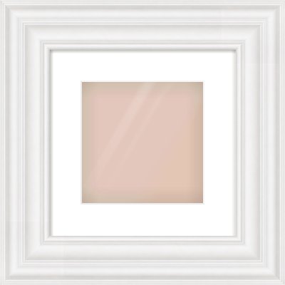 White Spoon Frame for 8 × 8in artwork, with Smooth White Single Mount