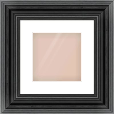 Black Spoon Frame for 8 × 8in artwork, with Smooth White Single Mount