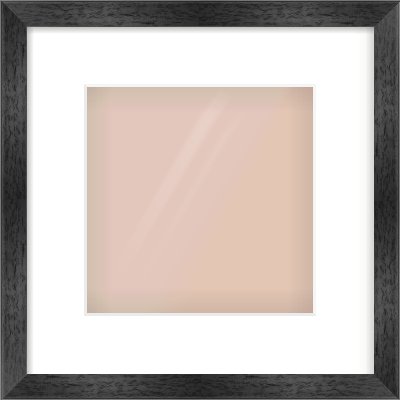 Black Flat Frame for 8 × 8in artwork, with Smooth White Single Mount