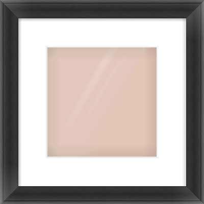 Black Scoop Frame for 8 × 8in artwork, with Smooth White Single Mount