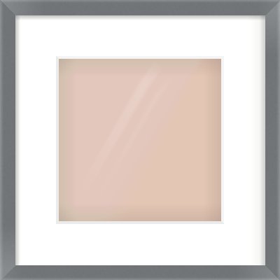 Grey Flat Frame for 8 × 8in artwork, with Smooth White Single Mount
