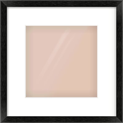 Black Wood Grain Flat Frame for 8 × 8in artwork, with Smooth White Single Mount