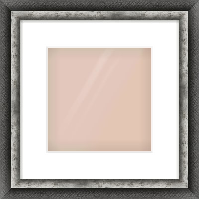 Black / Pewter Reverse Frame for 8 × 8in artwork, with Smooth White Single Mount