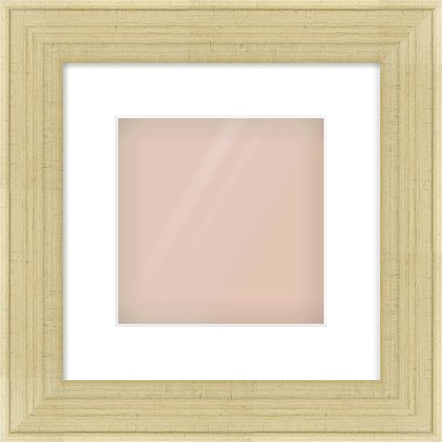 Silver Flat Frame for 8 × 8in artwork, with Smooth White Single Mount