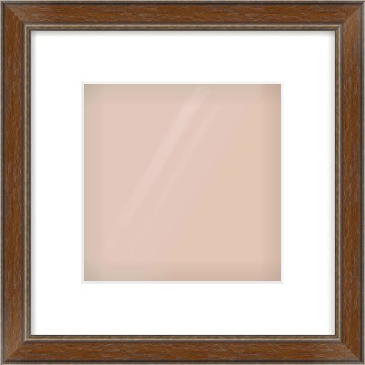 Walnut / Pewter Reverse Frame for 8 × 8in artwork, with Smooth White Single Mount