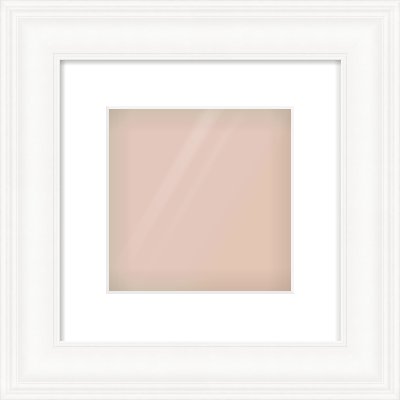 White Scoop Frame for 8 × 8in artwork, with Smooth White Single Mount