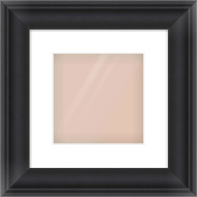 Black Scoop Frame for 8 × 8in artwork, with Smooth White Single Mount