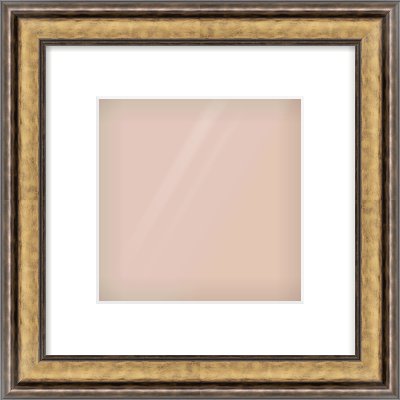 Gold Spoon Frame for 8 × 8in artwork, with Smooth White Single Mount