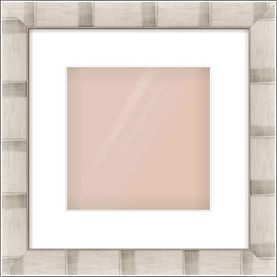Silver Flat Frame for 8 × 8in artwork, with Smooth White Single Mount
