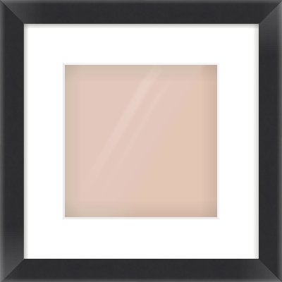 Black Flat Frame for 8 × 8in artwork, with Smooth White Single Mount