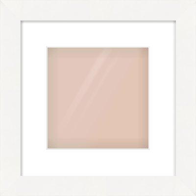 White Flat Frame for 8 × 8in artwork, with Smooth White Single Mount