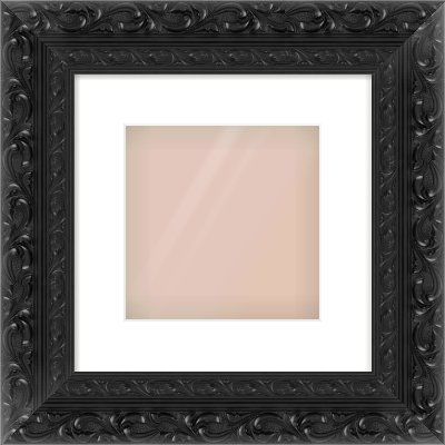 Black Reverse Frame for 8 × 8in artwork, with Smooth White Single Mount