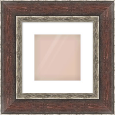 Brown Reverse Frame for 8 × 8in artwork, with Smooth White Single Mount